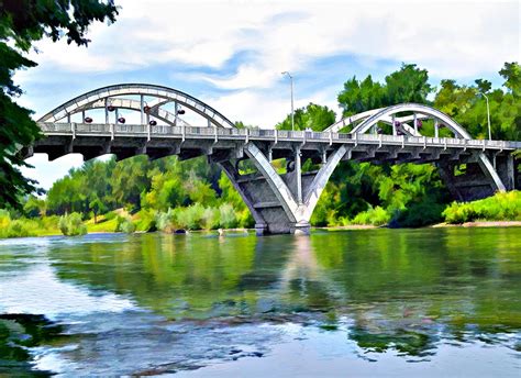 Caveman Arched Bridge Paintinggrants Passrogue River