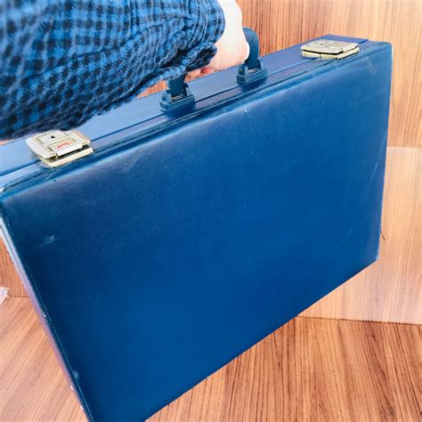 Vintage Briefcase Men Style Briefcase Leather Document Case Etsy