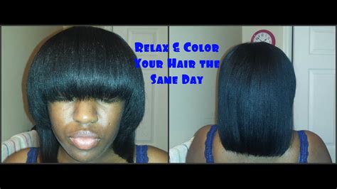 Your color correction will cost way more than going to the salon in the first place. How to Relax & Color Your Hair the Same Day - YouTube