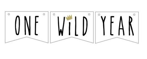 One Wild Year Banner Where The Wild Things Are Photo Etsy