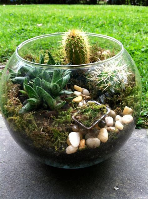 Sphere pots are made of sheet aluminum by metal spinning and brass tripod stand is welded by hand. Glass Globe Cacti and Succulent Terrarium by ...