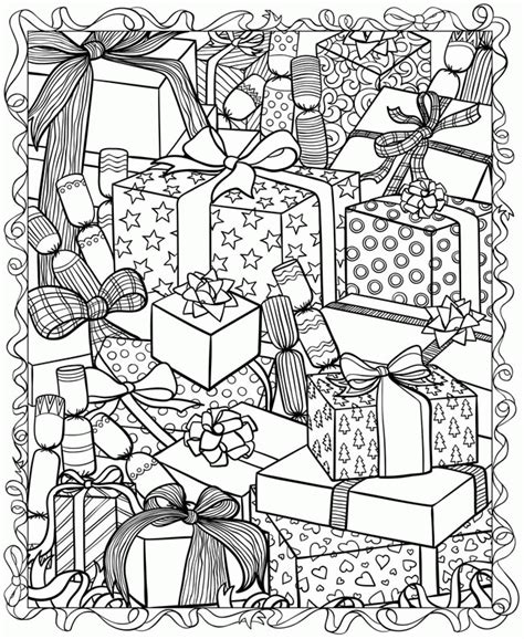 Print and color as many times as you want! Christmas Adult Coloring Pages - Coloring Home