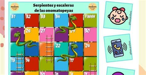 La versión de hasbro, llamado serpientes y escaleras, muestra a los niños tomando decisiones diferentes, y después las consecuencias de esa acción. ego de serpientes🐍 y escaleras sobre onomatopeyas. Además ...