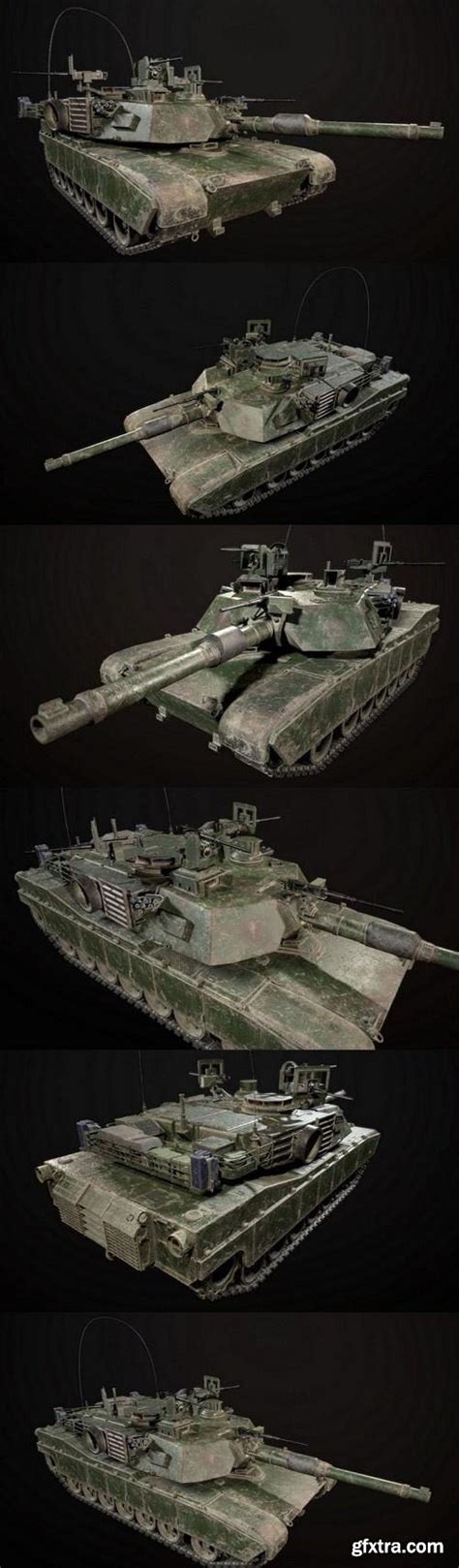 M1a2 Abrams Main Battle Tank 3d Model Gfxtra