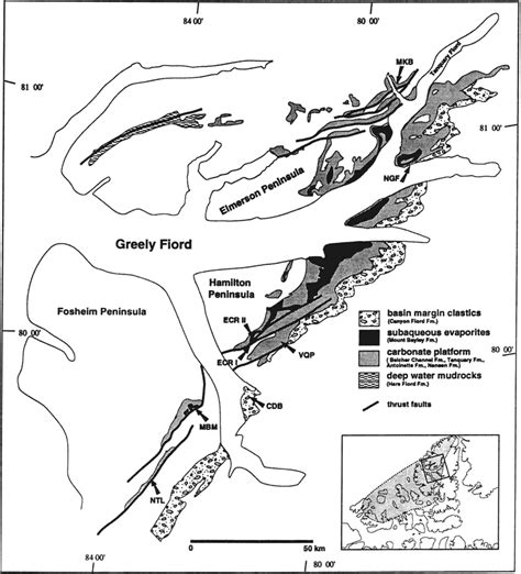 Simplified Geological Map Of West Central Ellesmere Island Showing