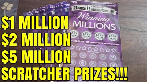 1 Million 2 Million Or 5 Million Winning Millions Scratcher Youtube