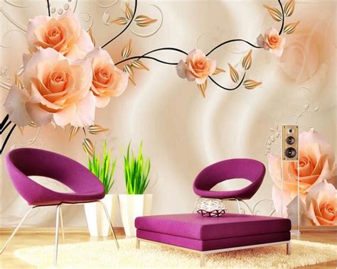 Beibehang Custom 3d Wallpaper Living Room Bedroom Mural Dream Rose