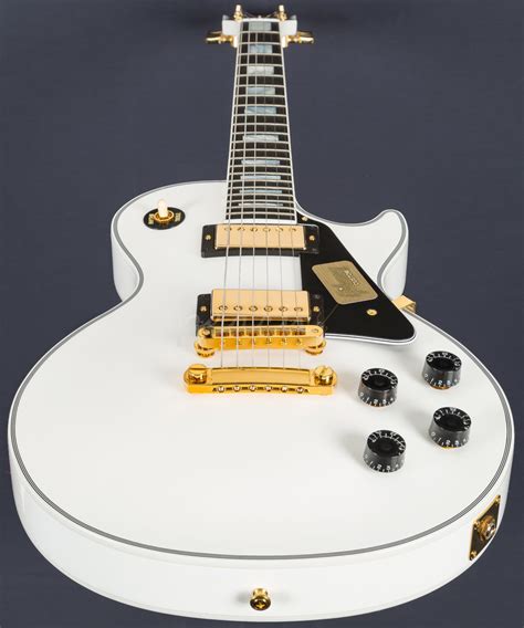Gibson Les Paul Custom Alpine White Peach Guitars