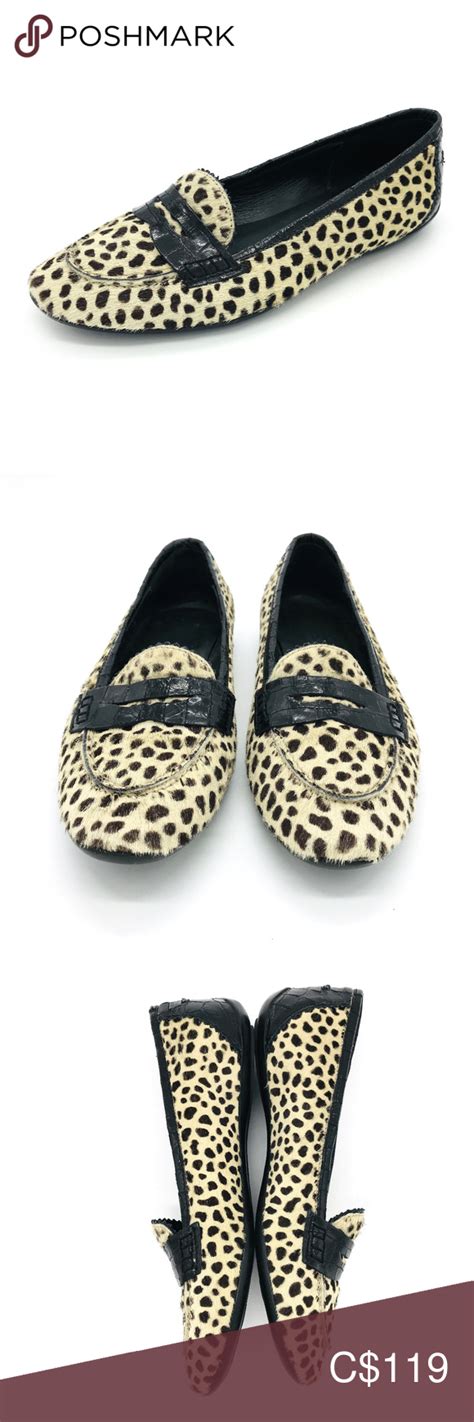 Donald J Pliner Calf Hair Cheetah Print Loafers 6m Retail Price When