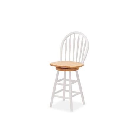 winsome windsor 24 counter height swivel bar stool in natural white 53624 winsome wood