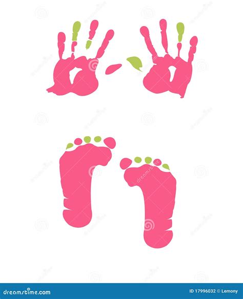 Footprint And Handprint Stock Vector Illustration Of Body 17996032