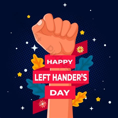 International Left Handers Day Social Media Post Design Eps Free