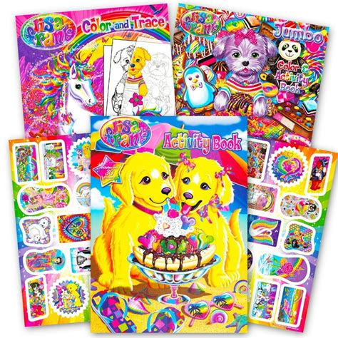 Lisa Frank Coloring Book And Stickers Super Set 3 Books With Over 30