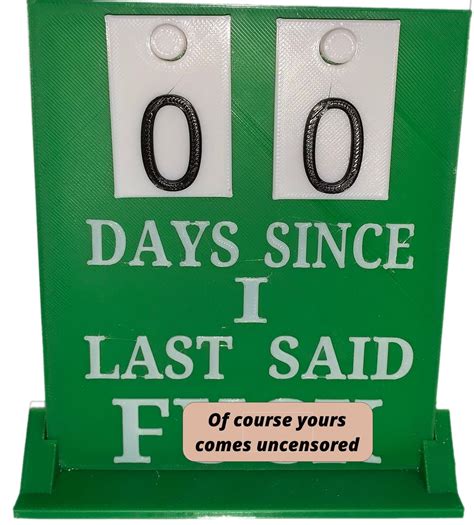 Days Since Sign Etsy