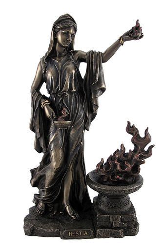 Greek Goddess Hestia Bronzed Statue Roman Vesta Ancient Greek Sculpture