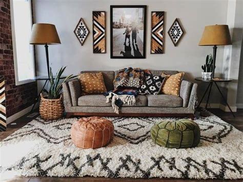 Boho Rustic Living Room Design Cuethat