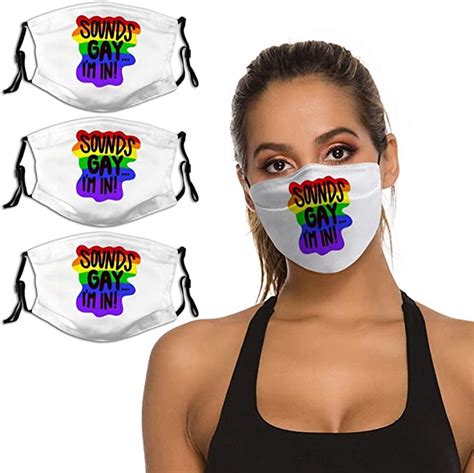 Amazon Sounds Gay Funny Pride Rainbow Pcs Face Mask Washable