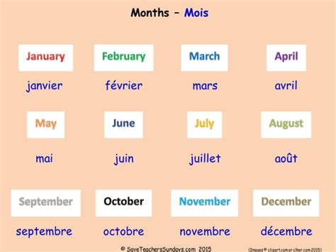 Months In French Ks2 Worksheets Activities And Flashcards Teaching