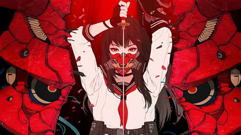 Samurai Anime Girl Oni Mask 4k Live Wallpaper YouTube