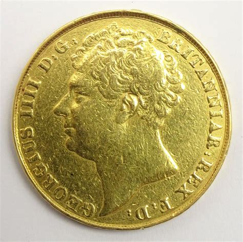 George Iv 1823 Gold Double Sovereign Previously Mounted As A Pendant
