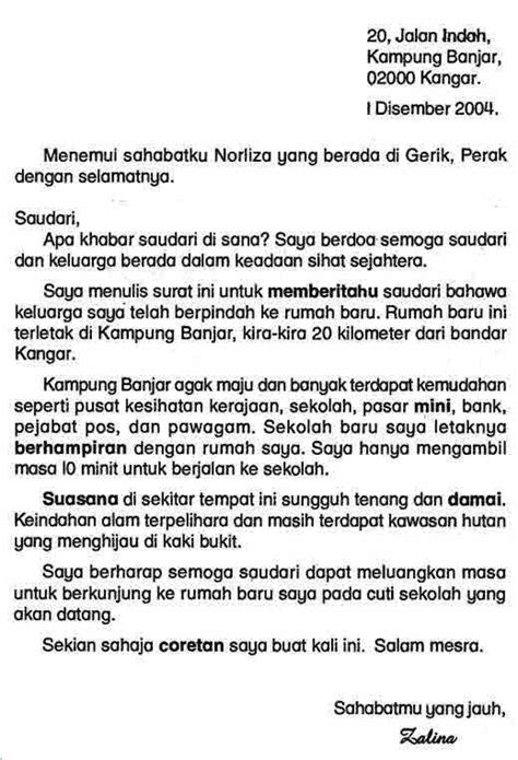 Contoh Surat Tidak Rasmi Bahasa Melayu
