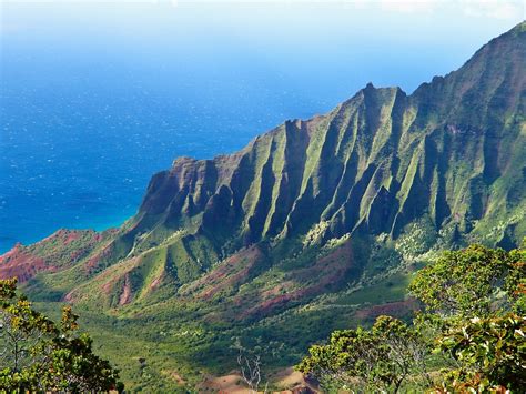 Download Wallpaper Ocean Usa Mountains Hawaii Kauai Valley