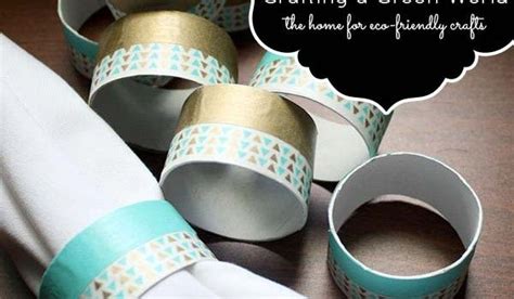 Diy Napkin Rings From A Paper Tube And Washi Tape Toilet Paper Roll