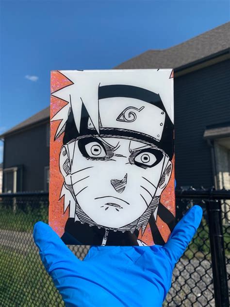 Naruto Uzumaki Manga Glass Painting Etsy