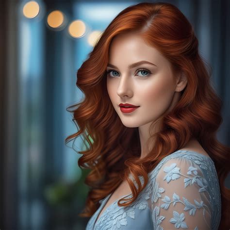 download ai generated woman redhead royalty free stock illustration image pixabay