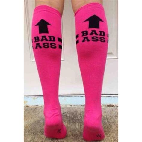 Sock It To Me Bad Ass Hot Pink Womens Knee High Socks Pink One Size Fits Most