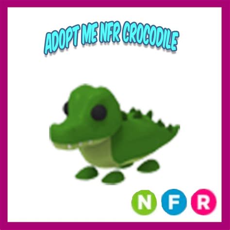Roblox Adopt Me Nfr Crocodile Neon Fly Ride Cheap And Etsy