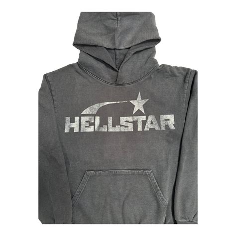 Hellstar Studios Basic Logo Hooded Sweatshirt Black Pre Owned Origins Nyc