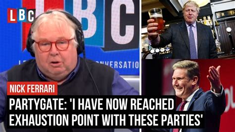 Nick Ferrari Reaches Exhaustion Point Amid Partygate Scandal Youtube
