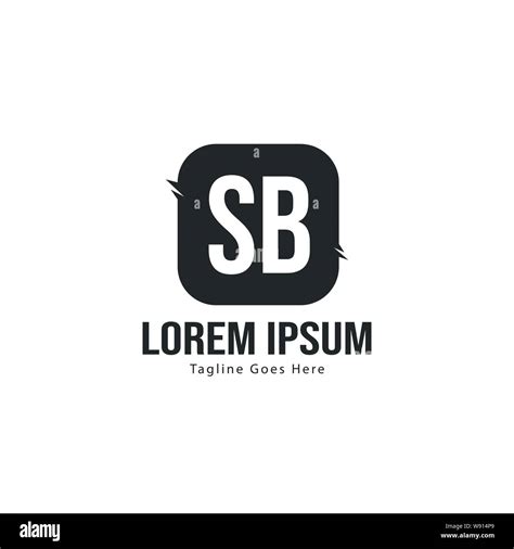 Initial Sb Logo Template With Modern Frame Minimalist Sb Letter Logo