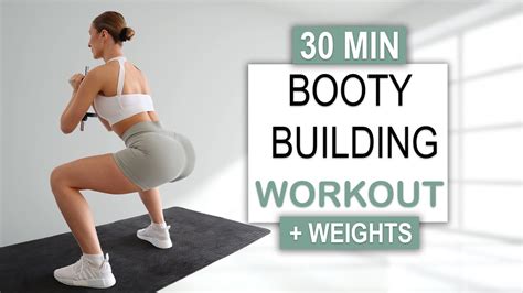 30 Min Booty Building Workout Weights Grow Your Glutes No Jumping No Repeat Youtube