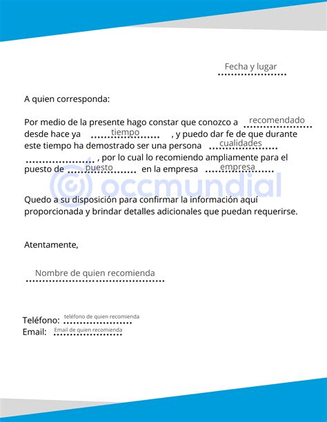 Ejemplo De Carta De Recomendacion De Una Empresa Ejemplo Interesante Site