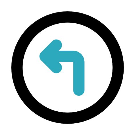 Turn Left Top Direction Circle Vector Svg Icon Svg Repo