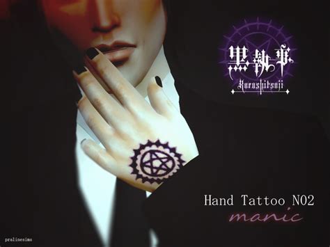 Hand Tattoo Manic Black Butler By Pralinesims At Tsr Sims 4 Updates