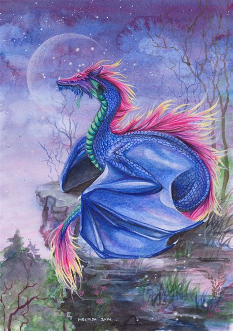 Rainbow Dragon By In The Distance On Deviantart Dragon Art Dragon