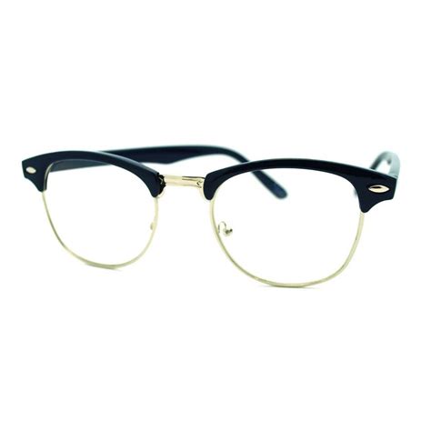 mens 20s hipster classic retro nerdy geek half horn rim optical eye glasses ebay