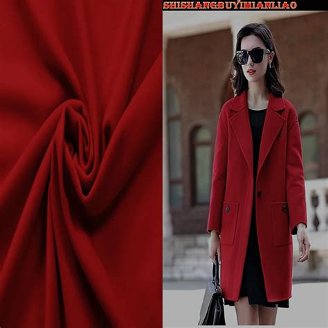 High Quality 15050cm1pc Red Cashmere Fabric Wool Fabric Coat Fabric