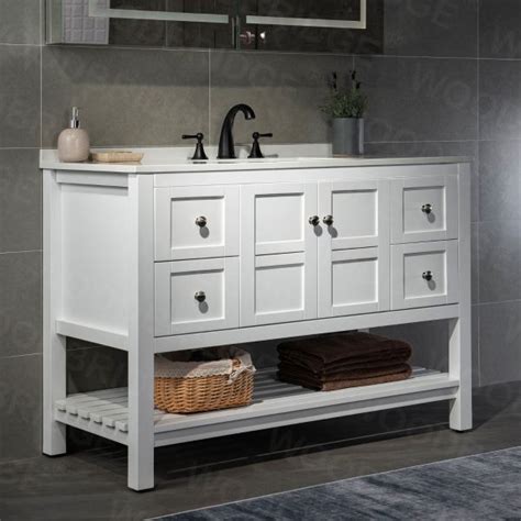 New bathroom style offers a wide selection of products for residents of new york, as well as other states of usa: ᐅ【Sydney 48" inch Solid Wood Bathroom Vanity with White ...