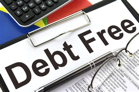 Debt Free Clipboard Image