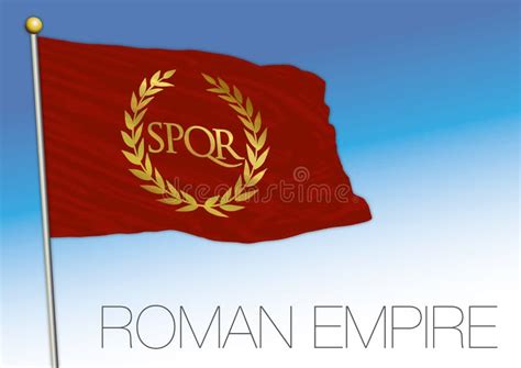 Bandera Histórica De Roman Empire Spqr Ejemplo Del Vector Ilustración