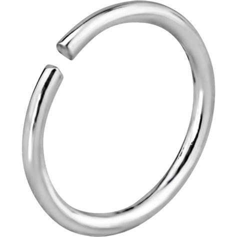 20g Sterling Silver 8mm Seamless Nose Ring Hoop Forbidden Body Jewelry