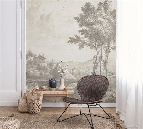 Vintage Scenic Wall Mural Peel And Stick Wall Mural Vintage Art