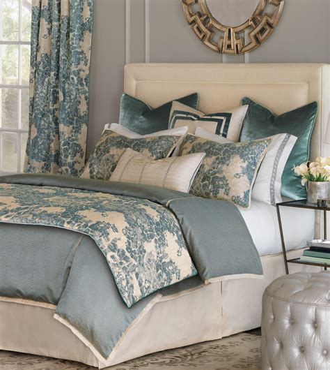 Edris Ivory Bolster Bed Linens Luxury Luxury Bedding Teal Bedding Sets
