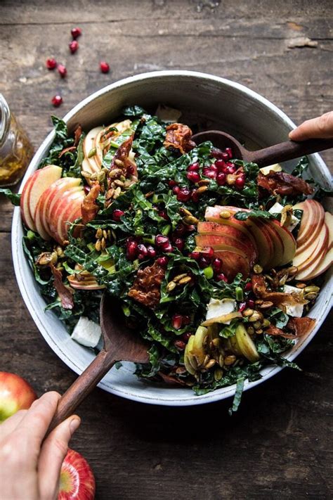 The delicious, creamy dressing blends the sweet and tangy flavors together. Fall Harvest Honeycrisp Apple and Kale Salad. - Half Baked ...