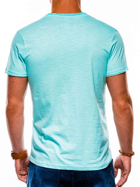 Mens Plain T Shirt S1100 Turquoise Modone Wholesale Clothing For Men