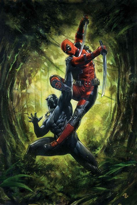 Black Panther Vs Deadpool 1 2018 Variant Cover By Adi Granov Marvel